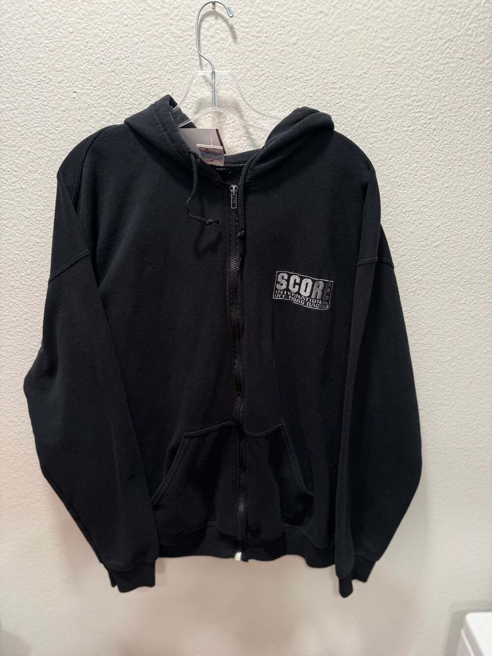 Score International Off Road Racing Zip Up Hoodie Black Sz Large or XL